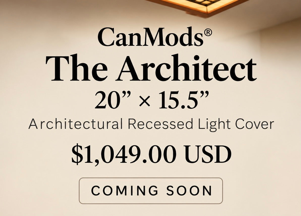 CanMods® The Architect — 20” × 15.5” Architectural Recessed Light Cover