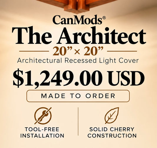 CanMods® The Architect — 20” × 20” x 4” Architectural Recessed Light Cover