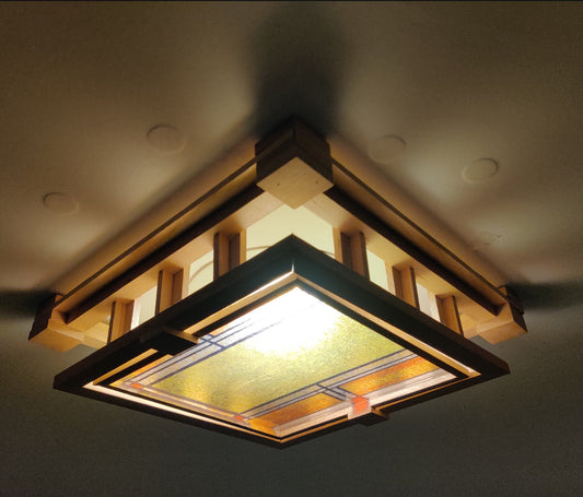 The Rook — 14″ x 14” Cherry Recessed Light Cover